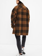 Gap Brown Check Shacket - Image 2 of 4