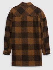 Gap Brown Check Shacket - Image 4 of 4