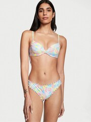 Victoria's Secret White Camo Floral Push Up Swim Bikini Top - Image 3 of 4