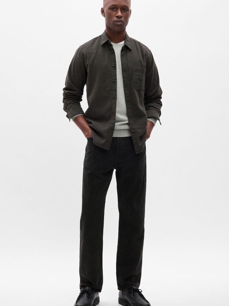 Gap Charcoal Grey Long Sleeve Shirt in Standard Fit - Image 1 of 1