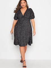 Yours Curve London Glitzerndes Kleid mit Knoten vorne - Bild 2 von 4