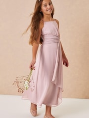 Lipsy Pink Strap Maxi Occasion Dress (From 7-16yrs) - Image 2 of 4