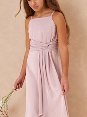 Lipsy Pink Strap Maxi Occasion Dress (From 7-16yrs) - Image 4 of 4