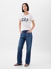 Gap White Logo Short Sleeve Crew Neck T-Shirt - Image 4 of 7