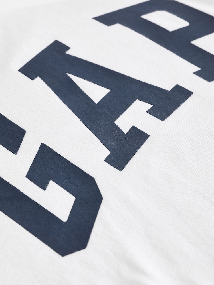 Gap White Logo Short Sleeve Crew Neck T-Shirt - Image 7 of 7 Gap White Logo Short Sleeve Crew Neck T-Shirt - Image 7 of 7