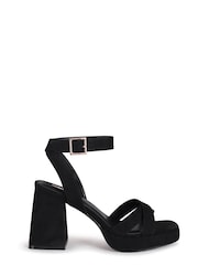 Schwarz - Linzi Giselle Sandalen mit überkreuzten Riemen und Plateausohle - Bild 3 von 4