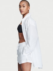 Victoria's Secret White Oversized Linen Shirt Cover Up - Image 2 of 3