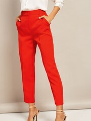 Friends Like These Red Tailored Ankle Grazer Trousers - Image 1 of 4