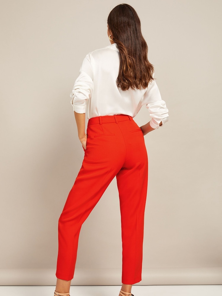 Friends Like These Red Tailored Ankle Grazer Trousers - Image 2 of 4