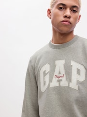 Grijs - Gap - Original trui met ronde hals en logo - Image 5 of 6