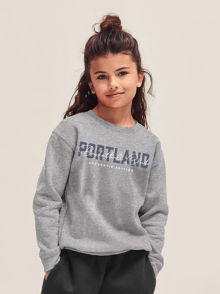 Coto7 Heather Grey Portland Basketball Club Authentic Edition Kids Sweatshirt - Image 1 of 3