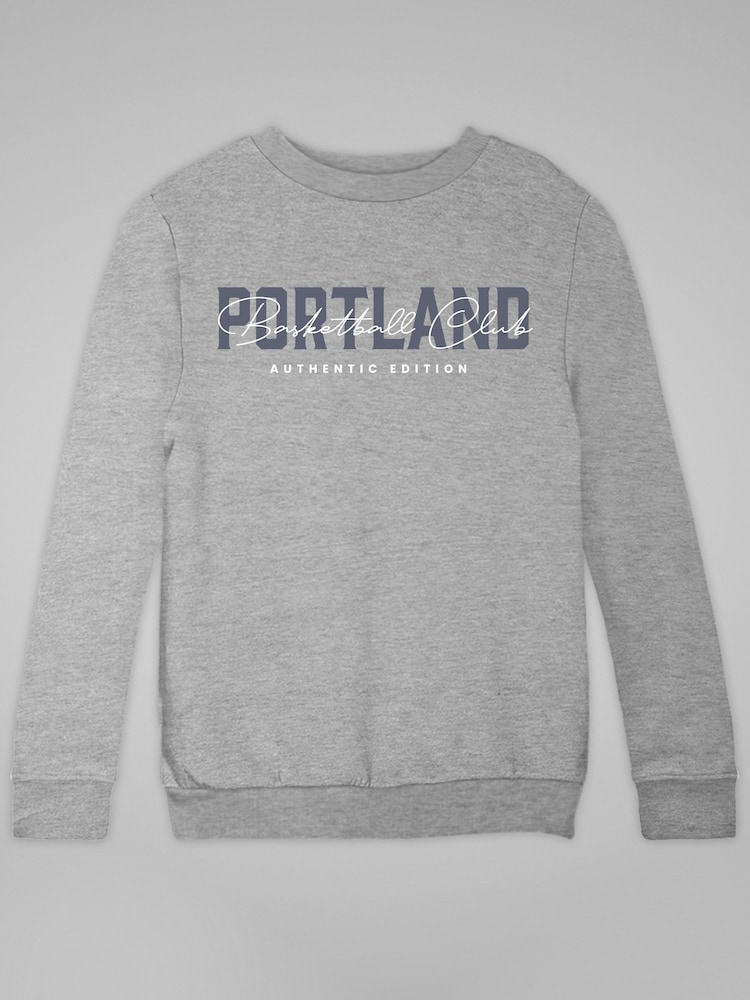 Coto7 Heather Grey Portland Basketball Club Authentic Edition Kids Sweatshirt - Image 2 of 3