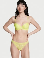 Victoria's Secret Citron Yellow Lace Lightly Lined Demi Bra - Image 3 of 4