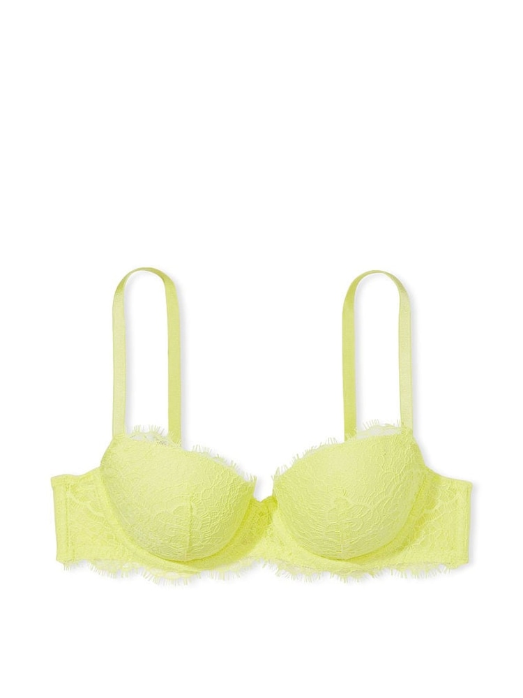 Victoria's Secret Citron Yellow Lace Lightly Lined Demi Bra - Image 4 of 4