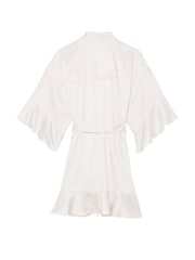 Victoria's Secret Coconut White Flounce Satin Robe - Image 4 of 4