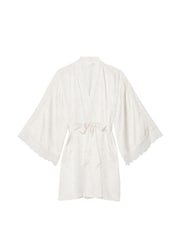 Victoria's Secret Coconut White Lace Inset Robe - Image 3 of 3