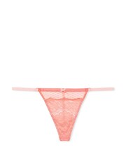 Victoria's Secret Neon Nectar Orange Thong Lace Knickers - Image 3 of 3