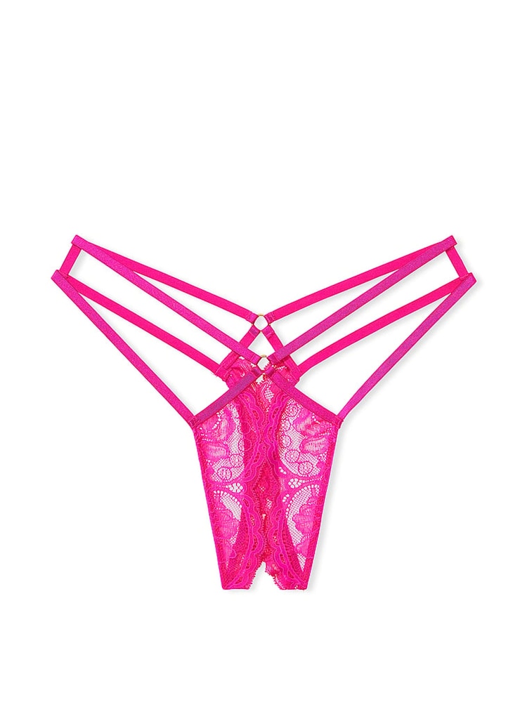 Victoria's Secret Forever Pink Crotchless Thong Knickers - Image 3 of 3