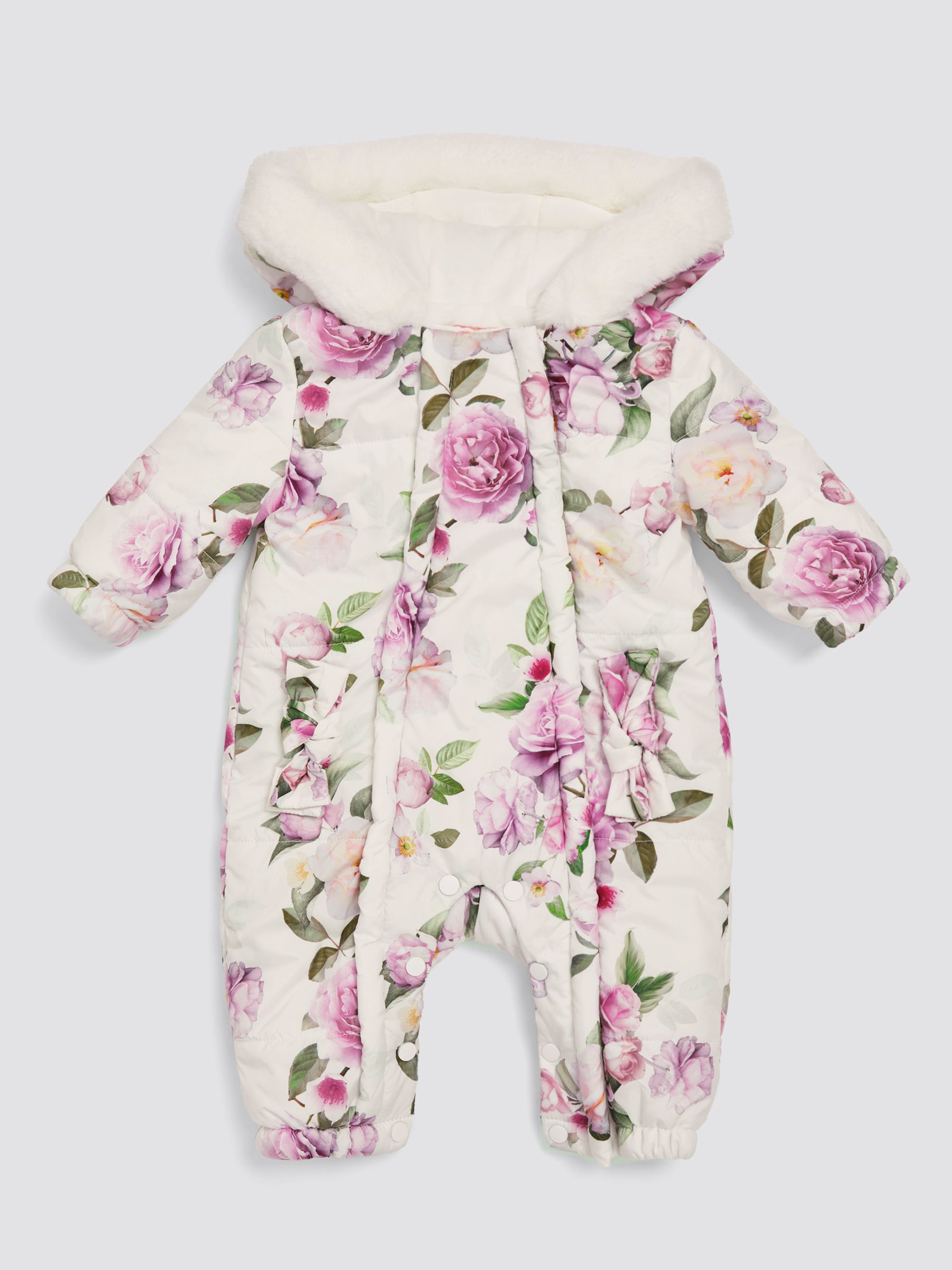 Buy Lipsy White Floral Snowsuit (0-6yrs) from Next Luxembourg