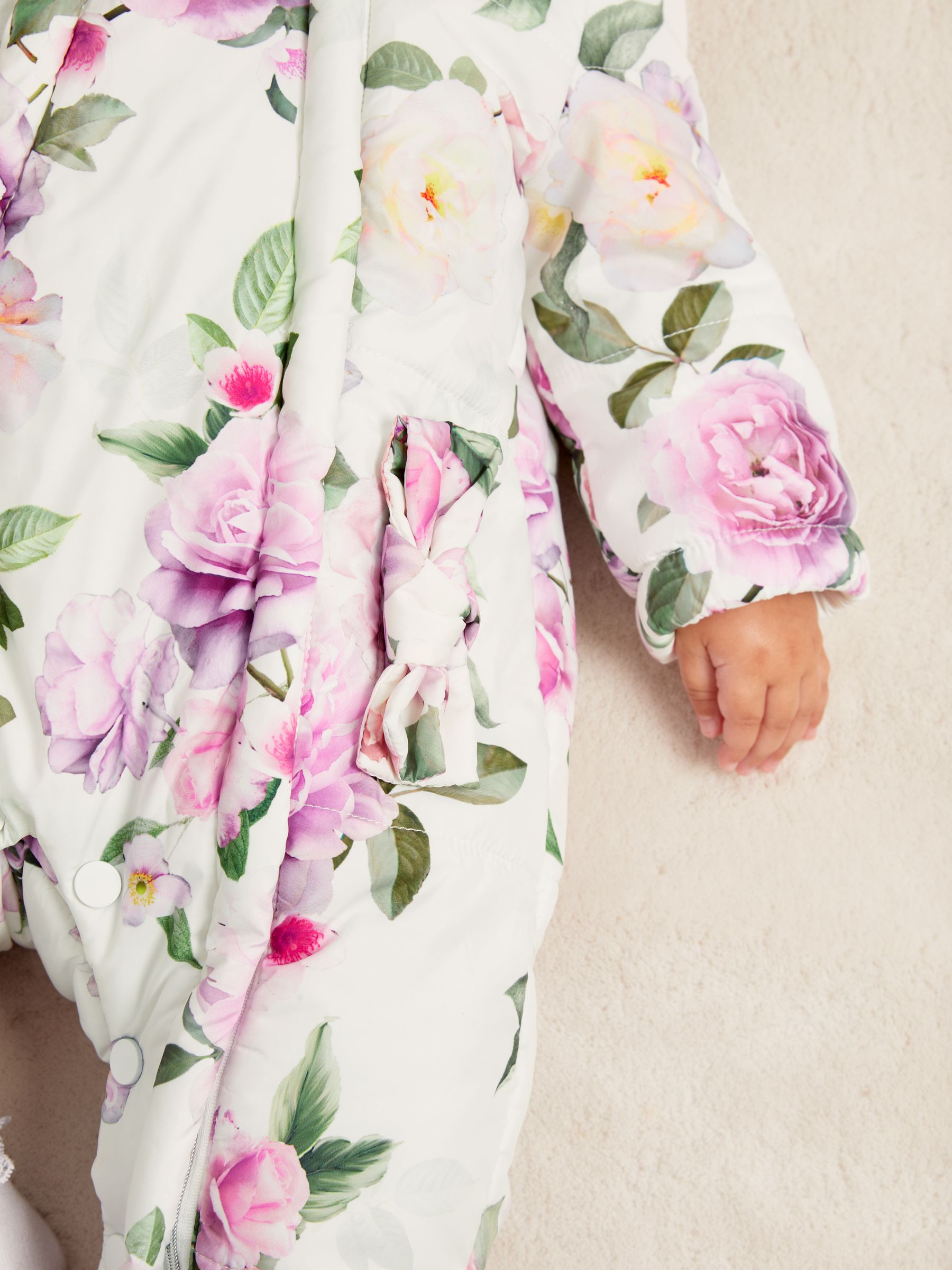 Buy Lipsy White Floral Snowsuit (0-6yrs) from Next Luxembourg