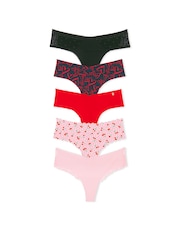 Victoria's Secret Black/Red/Pink 5 Pack Knickers - Image 1 of 1