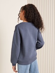 Lipsy Blue Crochet Sweatshirt - Image 3 of 4