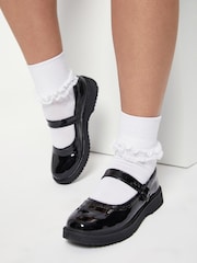 Lipsy Black Chunky Mary Jane Dolly School Shoe - Image 3 of 4