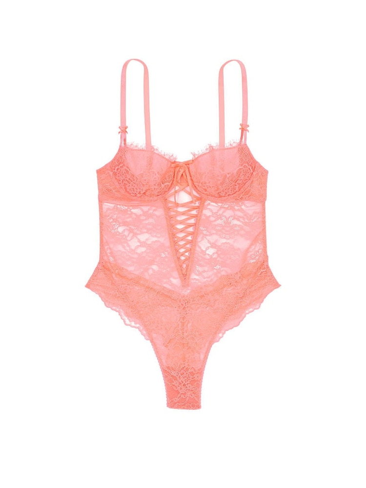 Victoria's Secret Neon Nectar Orange Bodysuit - Image 3 of 3