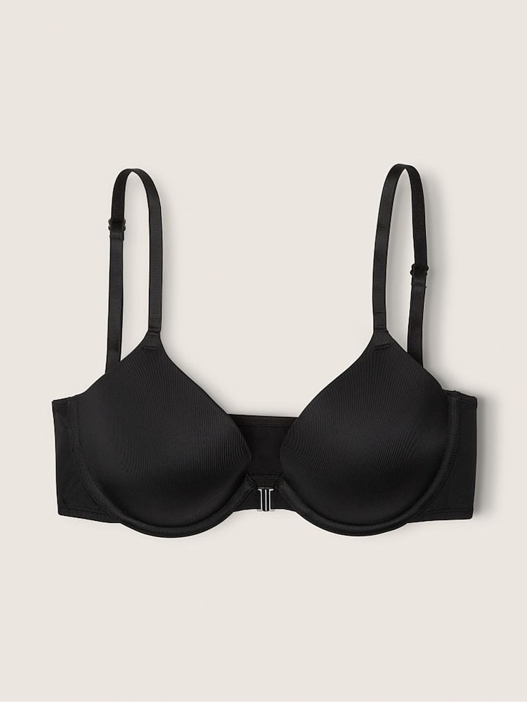 Victoria's Secret PINK Pure Black Push Up Front Fastening T-Shirt Bra - Image 4 of 4 Victoria's Secret PINK Pure Black Push Up Front Fastening T-Shirt Bra - Image 4 of 4