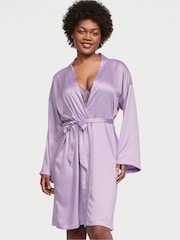 Victoria's Secret Unicorn Purple Satin Midi Robe - Image 1 of 3