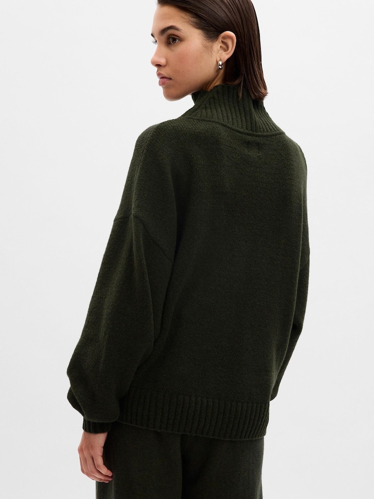Gap Green CashSoft Mock Neck Long Sleeve Jumper - Image 2 of 2