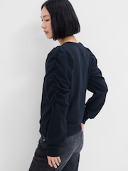Gap Black Puff Sleeve Crew Neck Sweatshirt - Image 4 of 6