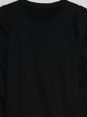 Gap Black Puff Sleeve Crew Neck Sweatshirt - Image 6 of 6