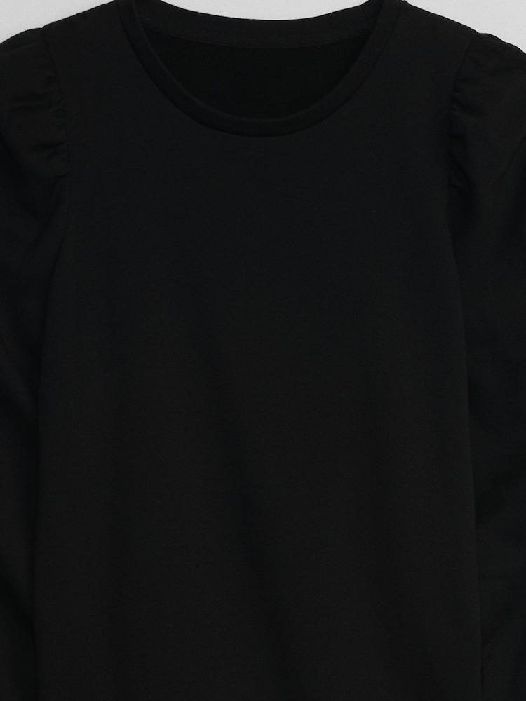 Gap Black Puff Sleeve Crew Neck Sweatshirt - Image 6 of 6 Gap Black Puff Sleeve Crew Neck Sweatshirt - Image 6 of 6