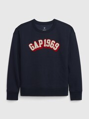 Gap Navy Blue 1969 Logo Crew Neck Sweatshirt (4-13yrs) - Image 1 of 1