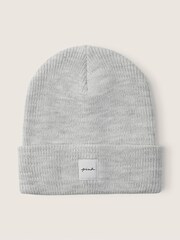 Victoria's Secret PINK Grey Rib Beanie Hat - Image 2 of 2