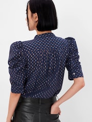 Gap Blue Puff Sleeve Shirt - Image 3 of 3