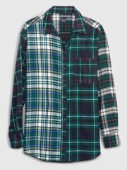 Gap Blue & Green Flannel Shirt - Image 5 of 5