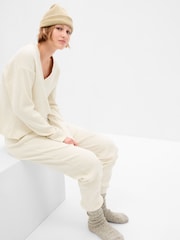Gap Cream Cosy Ribbed Knit Pyjama Bottoms - Image 1 of 1
