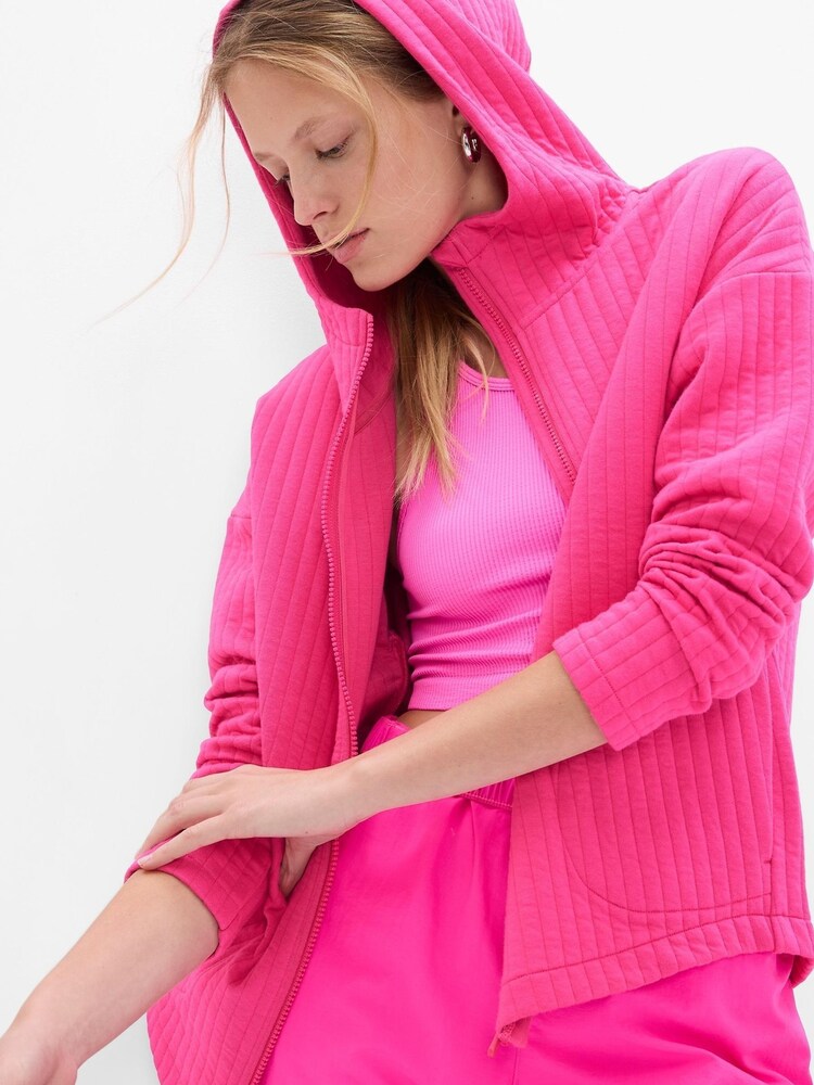 Gap Neon Pink Jacquard Full-Zip Jacket - Image 1 of 1
