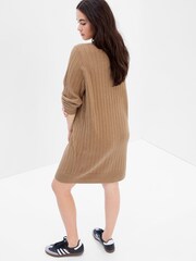 Gap Beige Long Sleeve Crew Neck Jumper Dress - Image 2 of 5
