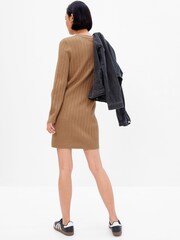 Gap Beige Long Sleeve Crew Neck Jumper Dress - Image 3 of 5