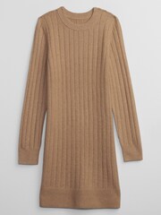 Gap Beige Long Sleeve Crew Neck Jumper Dress - Image 4 of 5