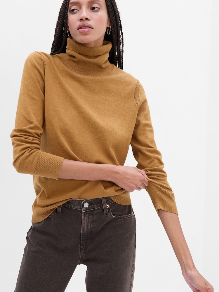Gap Brown Turtle Neck Jumper - Image 1 of 1