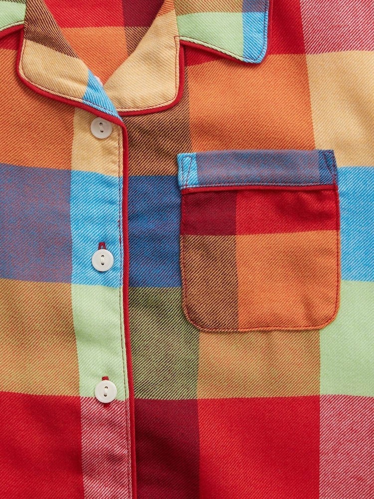 Gap Orange Tartan Long Sleeve Pyjama Set - Image 2 of 2
