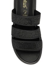 Lotus Footwear Black Casual Diamante Mule Sandal - Image 4 of 4