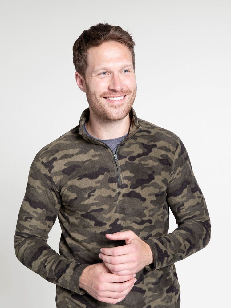 Mountain Warehouse Green Mens Camber Half-Zip Fleece - Image 1 of 2
