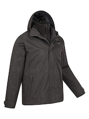 Mountain Warehouse Black Fell Mens 3 in 1 Water Resistant Jacket - Image 2 of 3