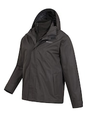 Mountain Warehouse Black Fell Mens 3 in 1 Water Resistant Jacket - Image 3 of 3
