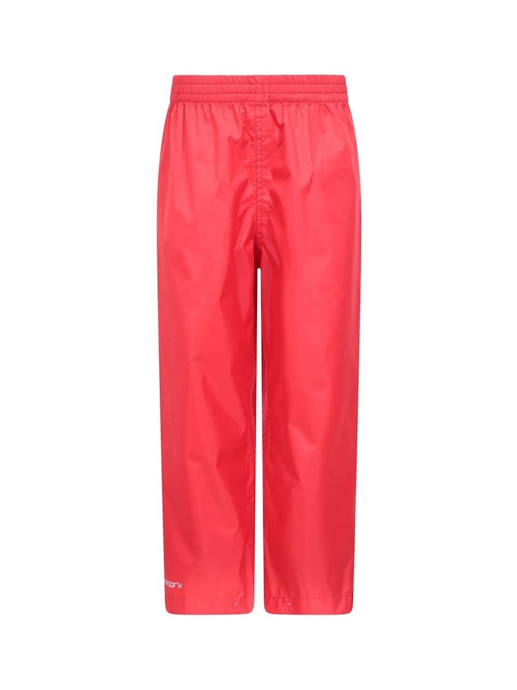 Mountain Warehouse Red Pakka Waterproof Over Trousers - Kids - Image 1 of 2 Mountain Warehouse Red Pakka Waterproof Over Trousers - Kids - Image 1 of 2